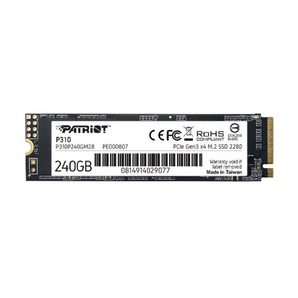 Disco Solido SSD 240GB Patriot P310 M.2 NVMe PCIe x4 3.0