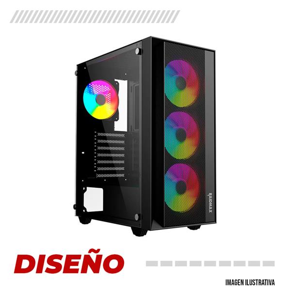 PC DISEÑO / MICRO RYZEN 5 4600G - B450M - 16GB - 250GB - 500W - GABINETE GAMER