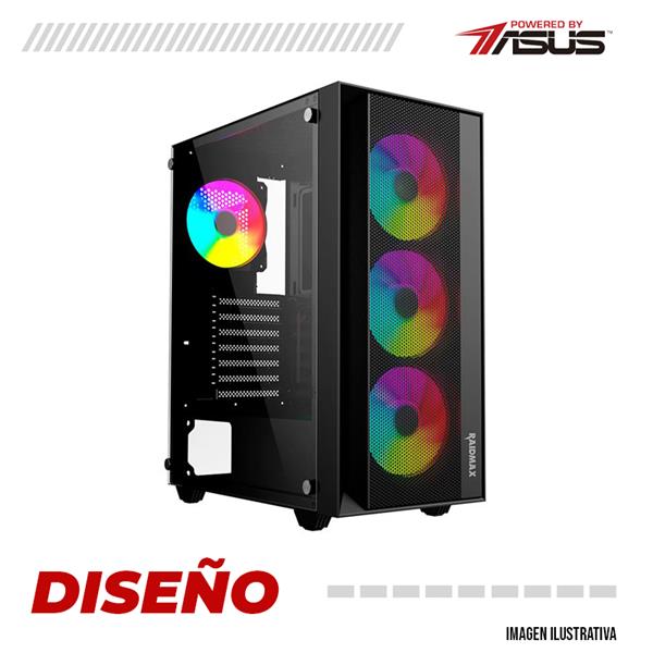 PC DISEÑO / AMD RYZEN 5 5500 - A520M - 16GB 3200MHZ - 480 SSD - RX 560 4GB - GABINETE GAMER