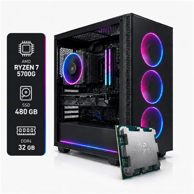 PC GAMER AMD RYZEN 7 5700G A520 32GB RAM 480GB