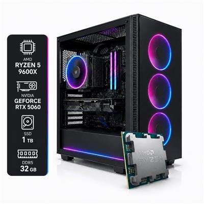 PC Gamer AMD Ryzen 5 9600X B850 32GB RAM 1TB RTX 5060 750W Gold + Cpu Cooler