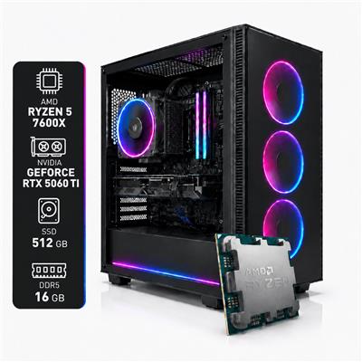 PC Gamer AMD RYZEN 5 7600X B840 16GB RAM 512TB RTX 5060 TI 750W Gold