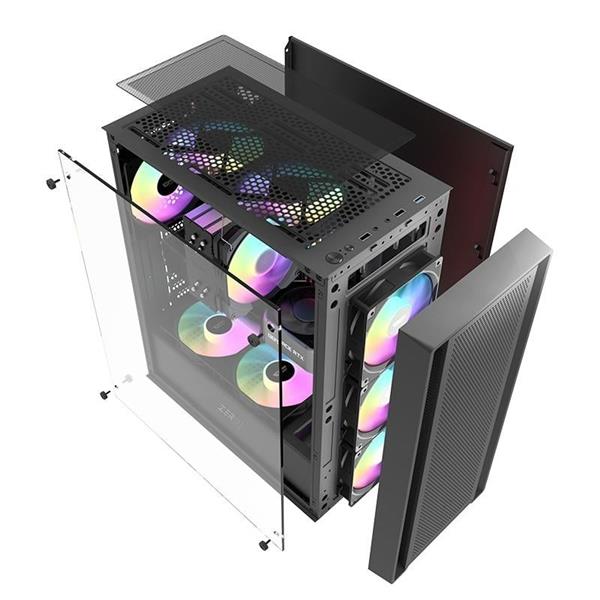 Gabinete Gamer Zer01 Gaming Pollux PRO 6 Fan ARGB