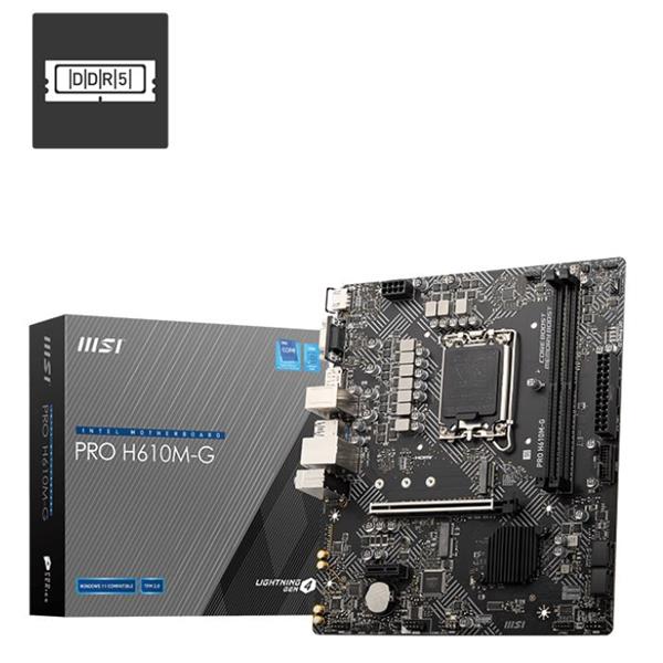 MOTHERBOARD MSI PRO H610M-G 1700 DDR5
