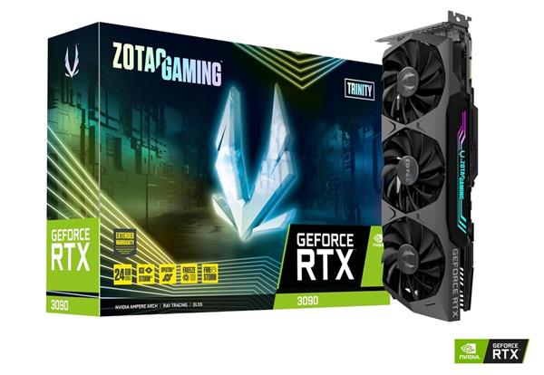 OPEN BOX Placa de Video ZOTAC GeForce RTX 3090 GAMING Trinity 24GB GDDR6X OC 6 MESES GARANTIA