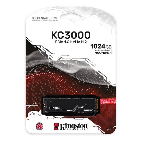 Disco Solido SSD 1TB Kingston KC3000 M.2 NVMe PCIe 4.0 7000 MB/s