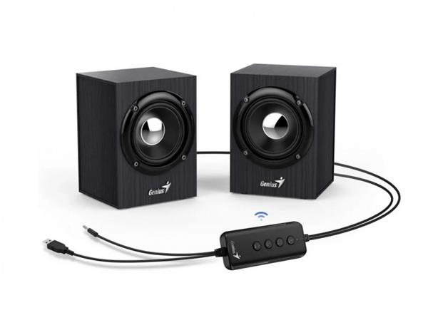 PARLANTES GENIUS SP-HF385 BLUETOOTH 6W MADERA