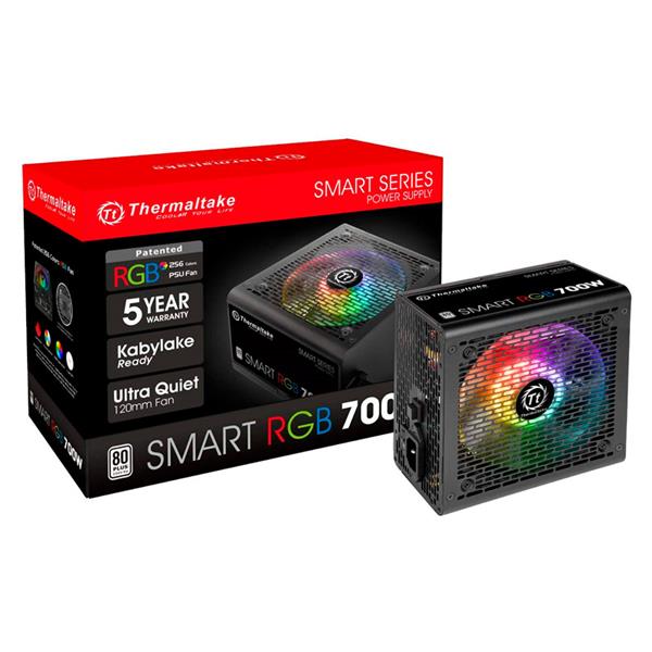 Fuente 700W Thermaltake Smart RGB 80 PLUS White