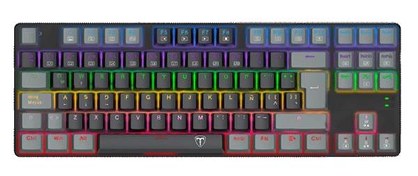 Teclado T-Dagger T-TGK313BG-LIT Bora Lite Black/Grey Mecanico Rainbow Switch Red