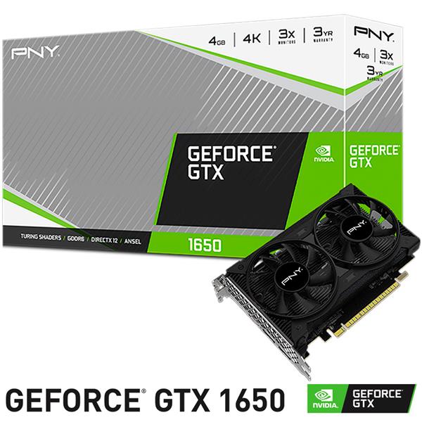 Placa de Video PNY GeForce GTX 1650 4GB GDDR6 Dual Fan