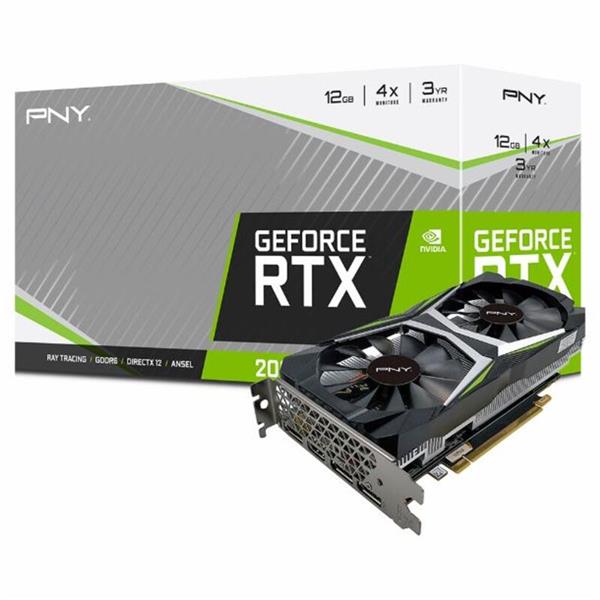 Placa de Video PNY Nvidia Geforce RTX 2060 12GB UPRISING Dual Fan GDDR6