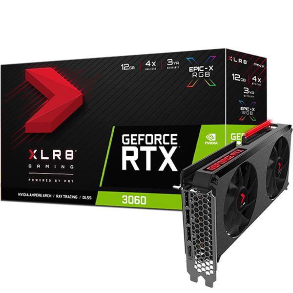Placa de Video PNY RTX 3060 XLR8 Dual Fan RGB 12GB GDDR6 LHR