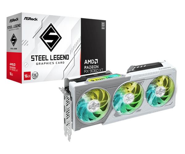 Placa de Video AMD Radeon Asrock RX 9060 XT Steel 