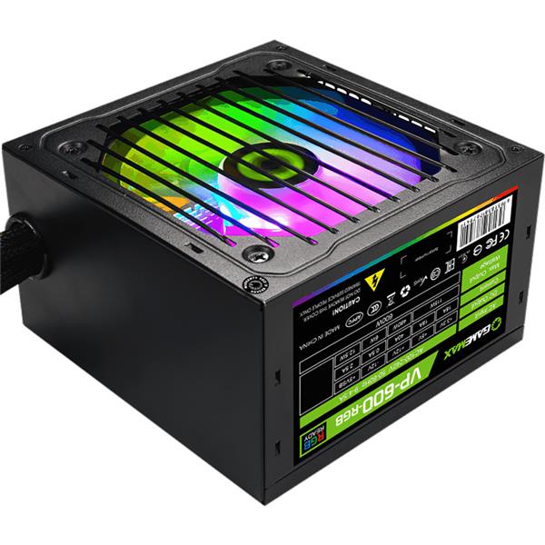 FUENTE 600W GAMEMAX VP-600 RGB 80 PLUS BRONZE