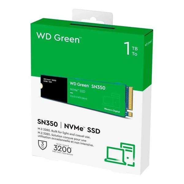 Disco Solido SSD 1TB Western Digital SN350 Green M.2 NVMe PCIe X4 3.0